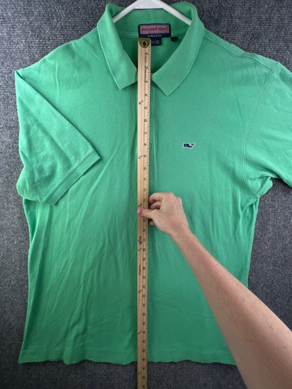 Vineyard Vines Short Sleeve Polo Shirt Men’s Solid Green Pullover Cotton Large - Picture 3 of 15